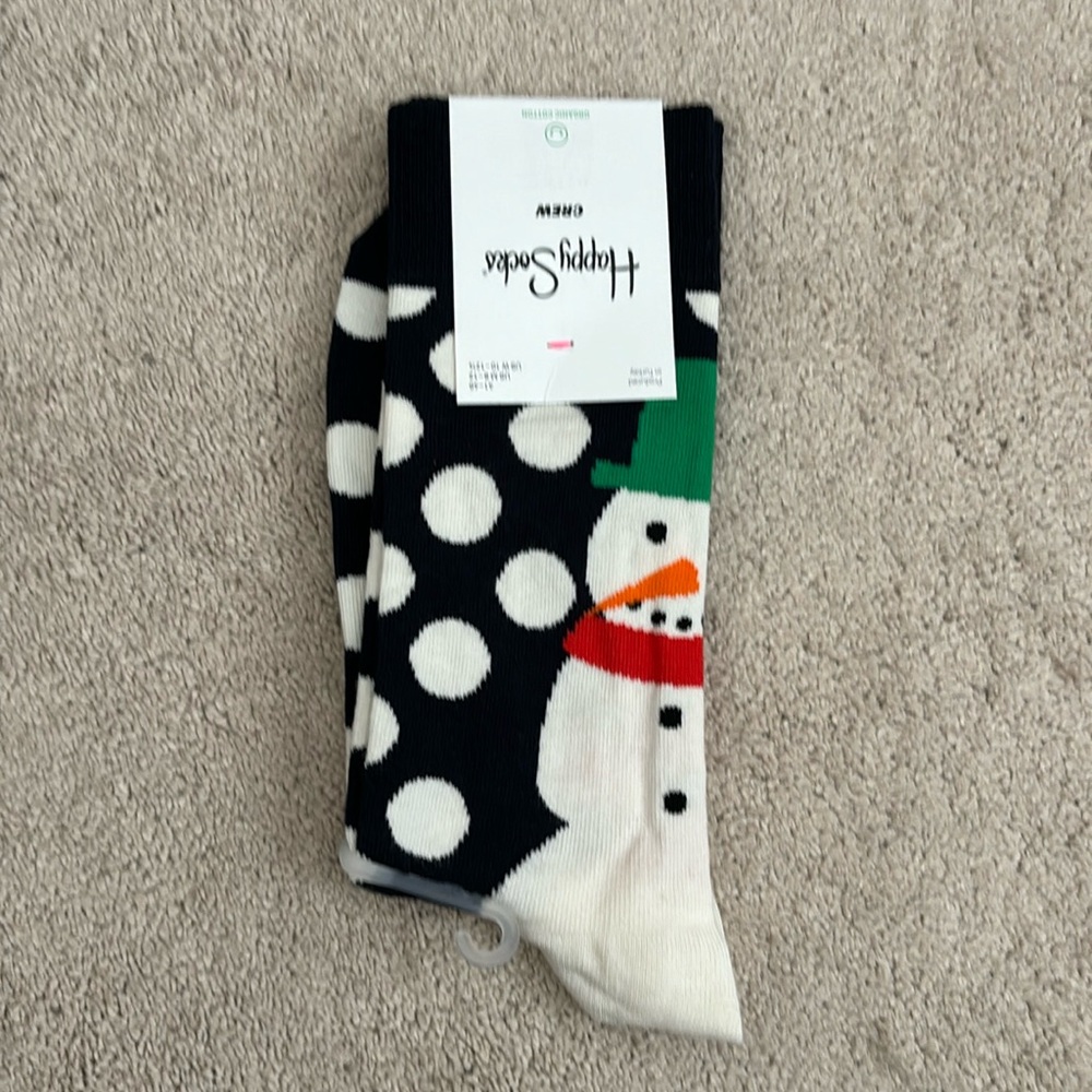 NWT Happy Socks Snowman with Polka Dot Socks